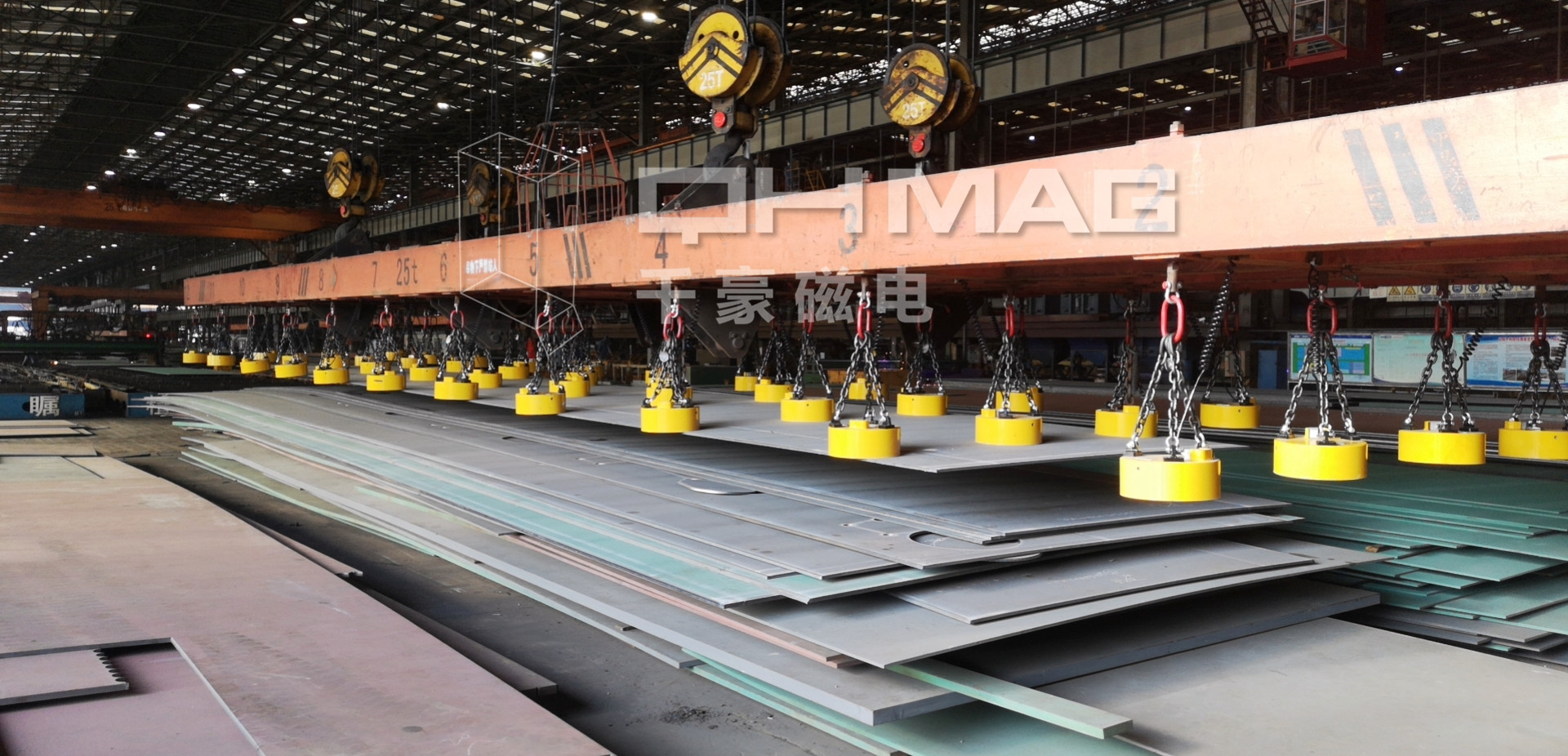 千豪磁電吊鋼板用夾具，電永磁吊具，磁力吊具