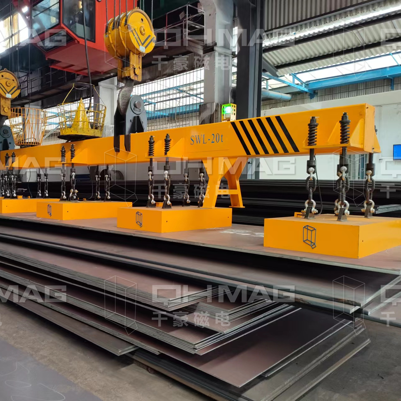 千豪吊鋼板電永磁吊具，鋼板吊具，電永磁吊具，磁力吊具